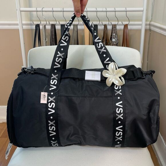 Victoria's Secret Handbags - Victoria’s Secret Sport VSX Logo Travel Gym Crossbody Duffle Bag